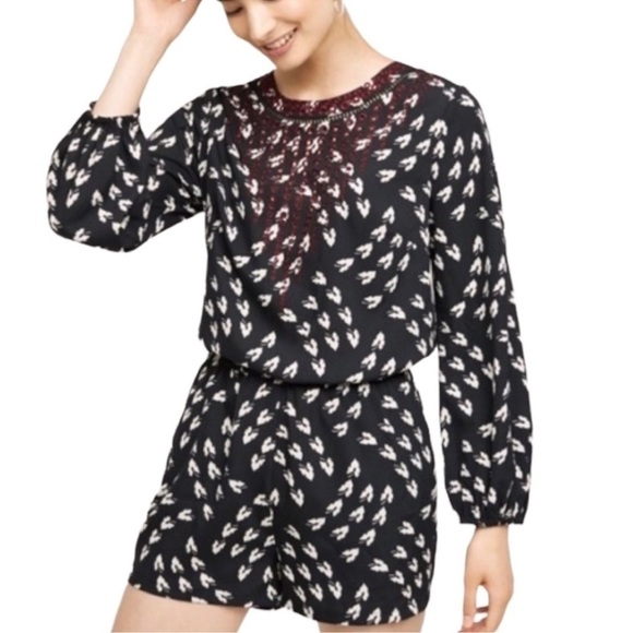Ranna Gill Other - Ranna Gill Madine Printed Long Sleeve Romper